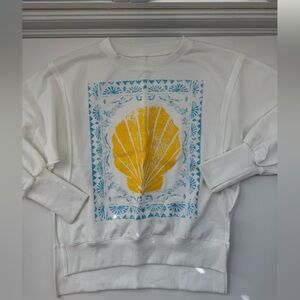 New condition women’s terry cotton crew sweatshirt shell graphic size small $55